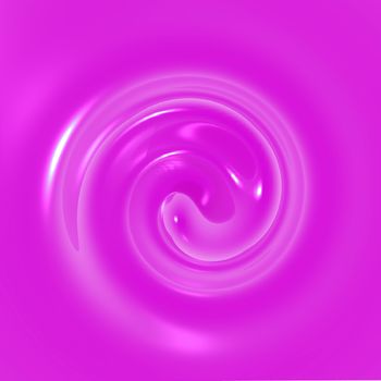 An illustration of a purple gel like substance swirling.