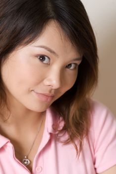 Asian beauty portrait and look with beautiful eyes.
