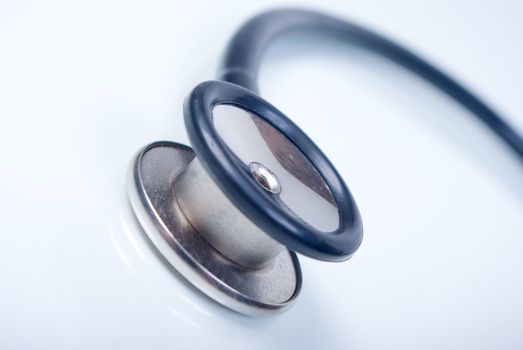medical stethoscope on white background  close up
