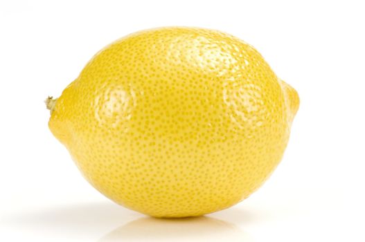 Close-up of a lemon on a white background