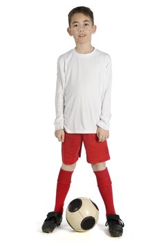 a boy in football uniform 