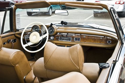 Retro a cabriolet with leather salon