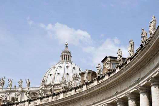 Statues on St. Peter's Basilica, St. Peter's Square, Vatican City 

