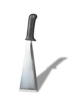 Russian military multipurpose machete. Can used as knife, as axe or as spade. Isolated with clipping path