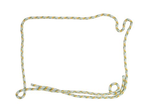 Frame made from rope for your images or text. Isolated on white background with clipping path