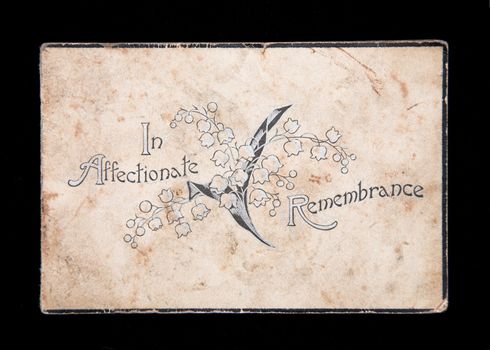 An antique In Memoriam card printed with In Affectionate Remembrance.