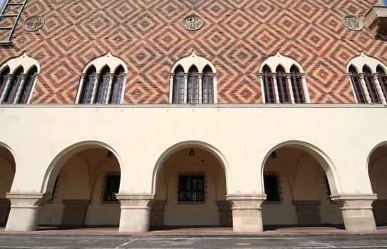 Arcade of typical Venetian building