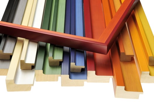 Colorful picture frame mouldings