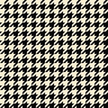 Black and tan colored seamless houndstooth pattern or texture.