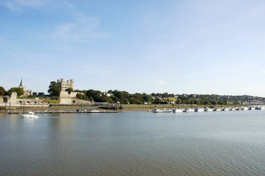 A View across the River Medway to Rochester Castle
