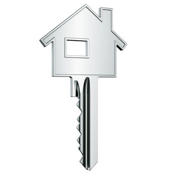 3d rendering of a house key