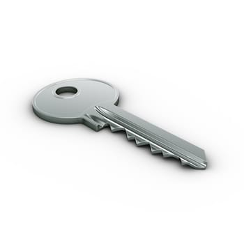 3d rendering of a key