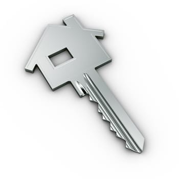 3d rendering of a house key