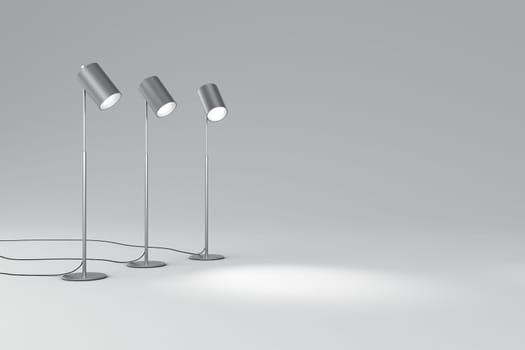 3d rendering of spotlight