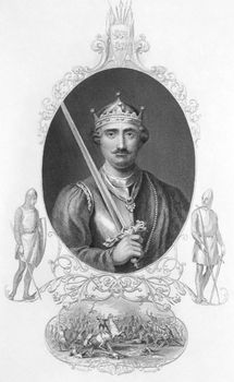 William the Conqueror (1027-1087) on engraving from the 1800s. King of England during 1066-1087. Published in London by Viture & Co.