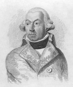 Barthelemy Louis Joseph Scherer (1747-1804) on engraving from the 1800s. French general during the French Revolutionary Wars. Engraved by H.R.Cook and published in London by Jones in 1807.