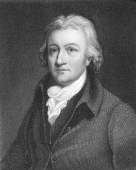 Edmund Cartwright (1743-1823) on engraving from the 1800s. English clergyman and inventor of the power loom. Engraved by J.Thomson and published in London by Charles Knight, Ludgate Street.