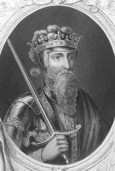 Edward III (1312-1377) on engraving from the 1800s.
One of the most successful English monarchs of the Middle Ages. From a painting by Windsor Castle.