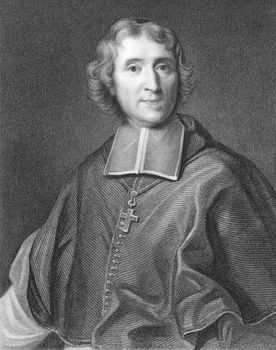 Francois Fenelon (1651-1715)  on engraving from the 1800s. French Roman Catholic theologian, poet and writer. Engraved by J.Thomson from a picture by Vivien and published in London by Charles Knight, Pall Mall East.