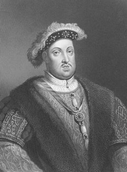 Henry VIII (1491-1547) on engraving from the 1800s.
King of England during 1509-1547. Engraved by W.Holl and published in London by W.Mackenzie. 