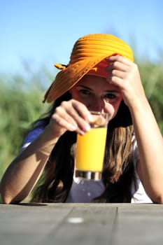 Woman enjoying her summer holiday