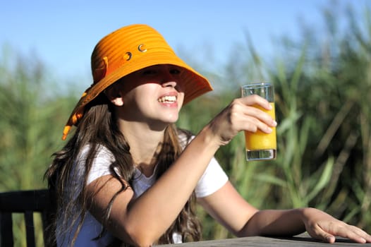 Woman enjoying her summer holiday