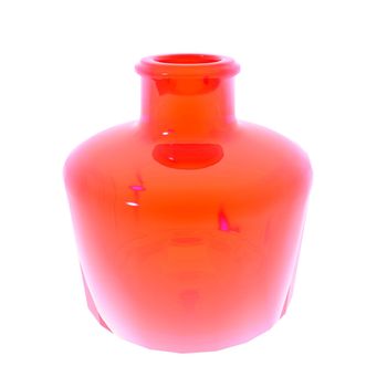 Red vase illustration isolated on white background