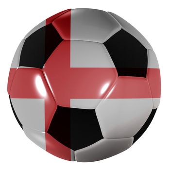 Traditional black and white soccer ball or football england