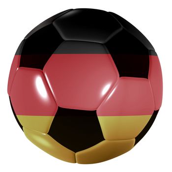 Traditional black and white soccer ball or football germany