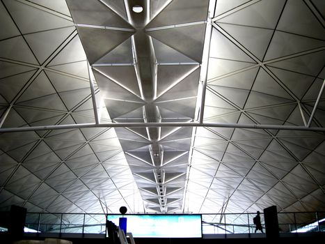 interior structure of Hong Kong Airport