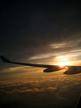 a sun ray outside the flight