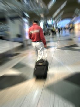 Airline passengers at the airport