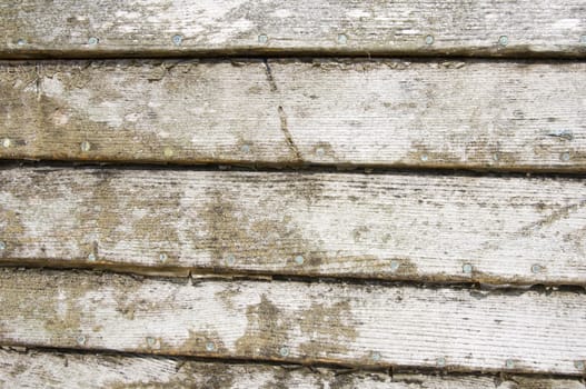 Detail of the hull of a wooden boat