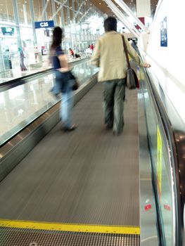 Airline passengers at the airport