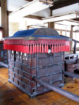 a old-fashion sedan chair in seoul, korea