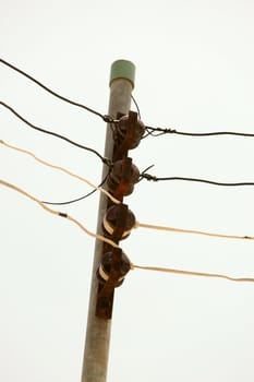 Powerlines and blue sky