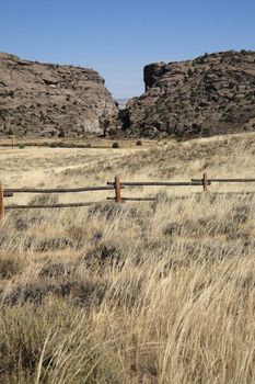 Devil's Gate, a pioneer landmark on the Oregon Trail.