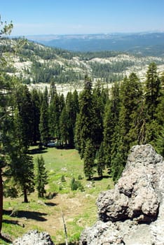 A view across the El Dorado Nationl Forest as viewed from Mormon Immegrent Trail road looking north.