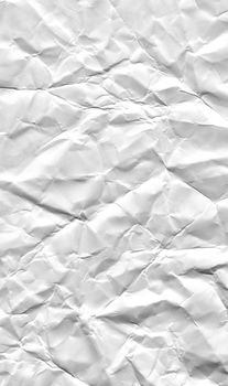 The surface of white, rough, crushed paper
