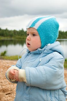 Young boy  on the nature