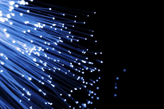 computer data concept with fiber optic for global communication