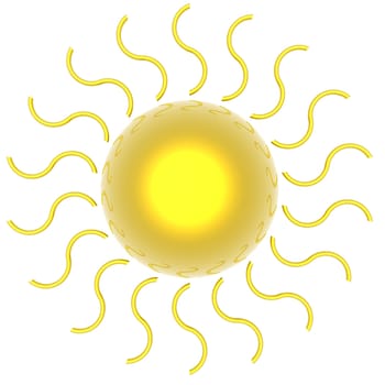 An illustration of the sun shinning.