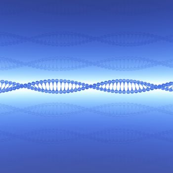 An abstract computer rendered image of DNA.