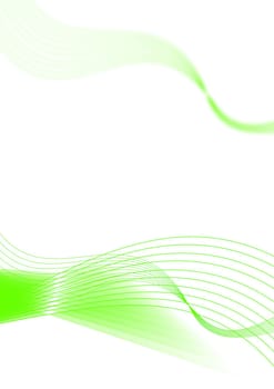 Abstract illustration of transparent green lines and shapes.