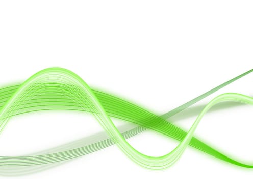 Abstract illustration of transparent green lines and shapes.