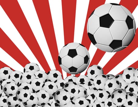 soccer ball background with copyspace