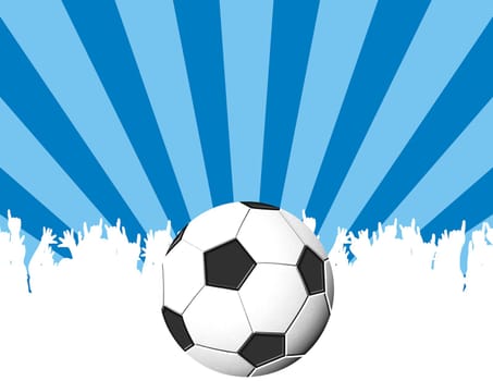 soccer ball background with copyspace