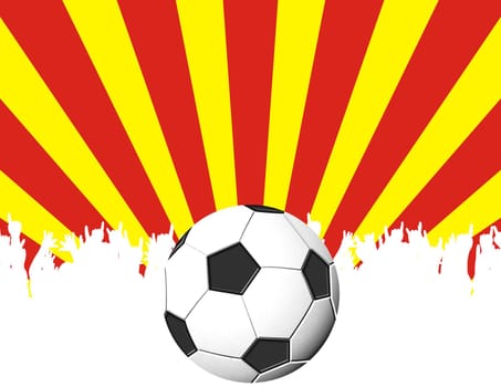 soccer ball background with copyspace