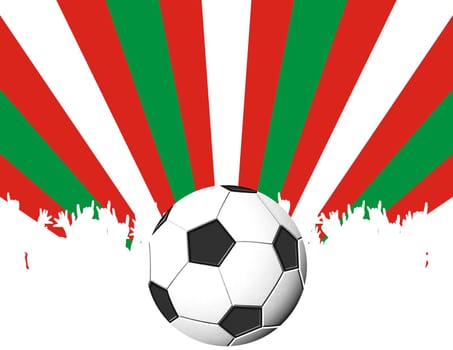 soccer ball background with copyspace