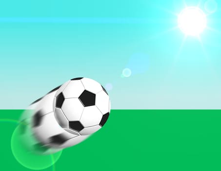 soccer ball background with copyspace